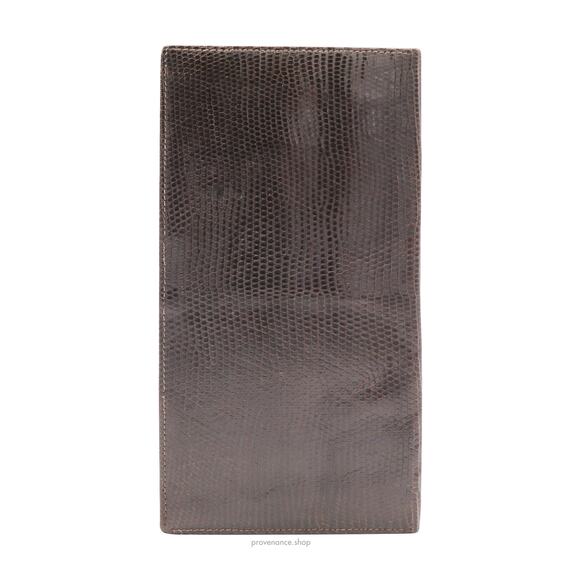 🔴 Gucci Long Wallet - Brown Lizard Leather - Picture 2 of 6